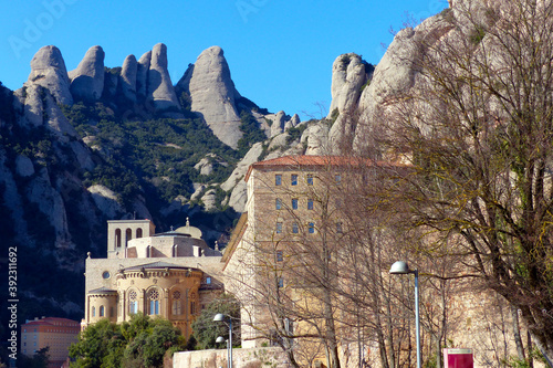 Monastery in the mountain, Montserrat, Spain