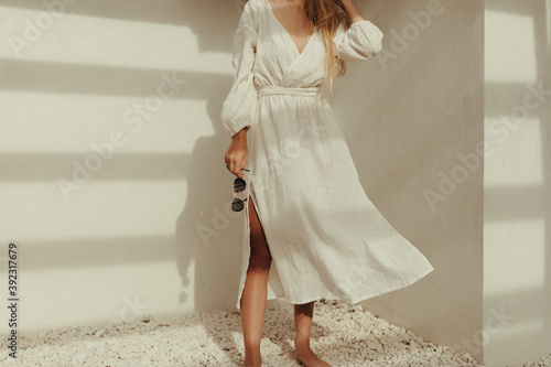Woman in White dress