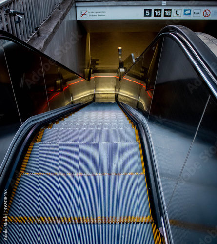 escalator in the subway