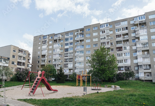 Soviet Building And Playground photo