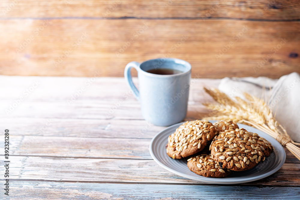 Healthy rye grain cookies with sunflower seeds Healthy rye grain cookies with sunflower seeds