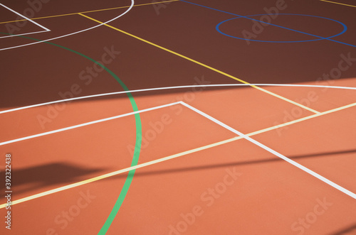 Colored sports court photo