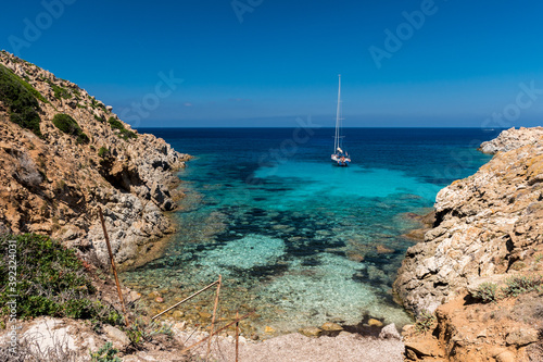 Small beach called Cala del Turco in the Asinara island (Sardinia, Italy) photo