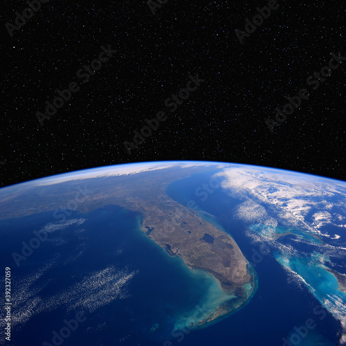 Fototapeta Naklejka Na Ścianę i Meble -  Floride from space. Elements of this image furnished by NASA.