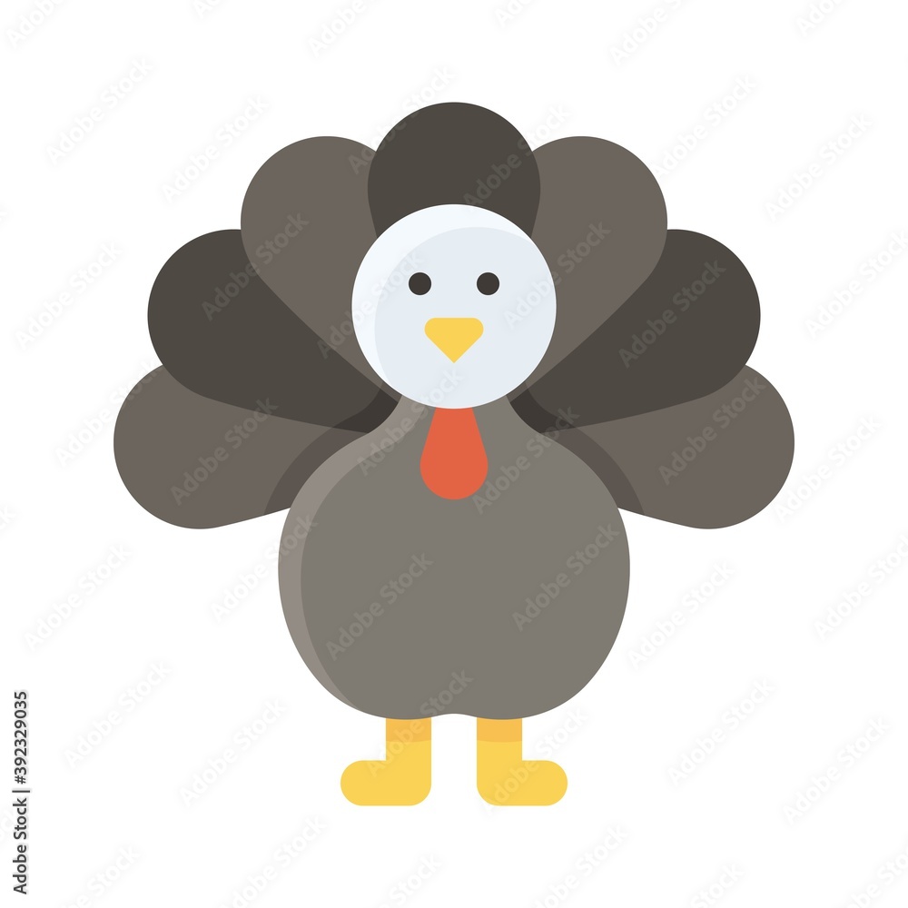 Obraz premium Turkey icon, Thanksgiving related vector
