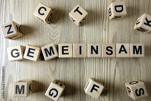 German word gemeinsam from wooden blocks