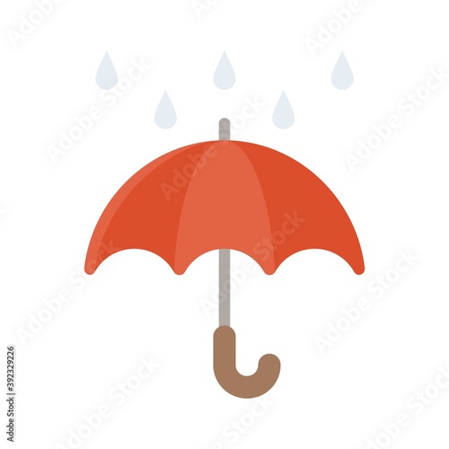 Umbrella with rain drops icon, Thanksgiving related vector