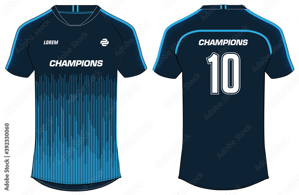Sports tshirt jersey design vector template, sports jersey concept