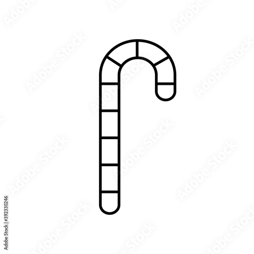 candy cane icon element of christmas icon for mobile concept and web apps. Thin line candy cane icon can be used for web and mobile. Premium icon on white background