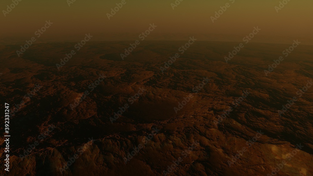 detailed planet surface, realistic exoplanet, beautiful alien planet in far space, planet suitable for colonization, planet similar to Earth 3D render
