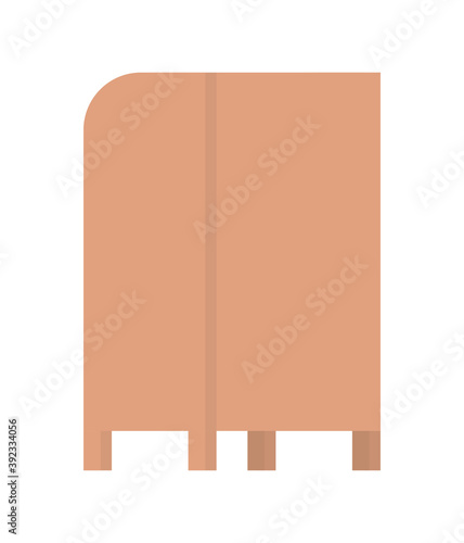 voting booth of salmon color