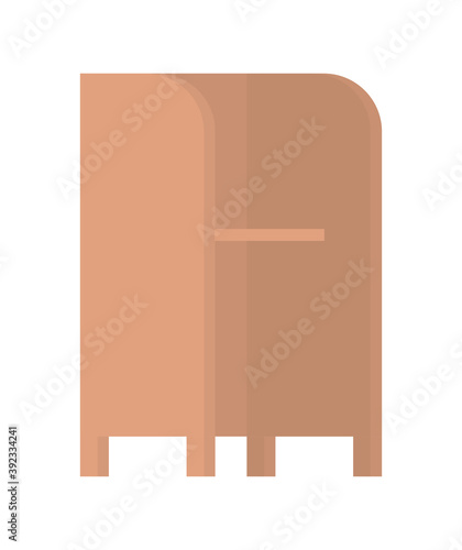 voting booth of salmon color on white background