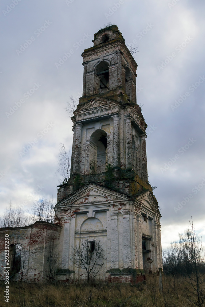 abandoned bell tower of the Orthodox Church abandoned bell tower of the Orthodox Church