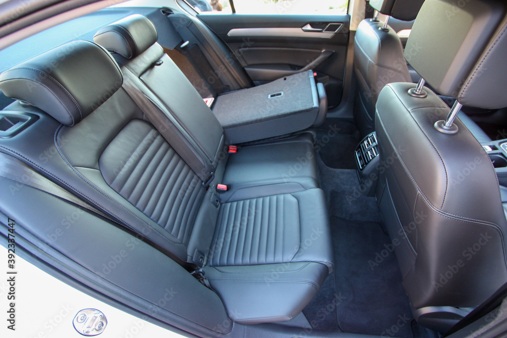 Partially reclined rear car seats
