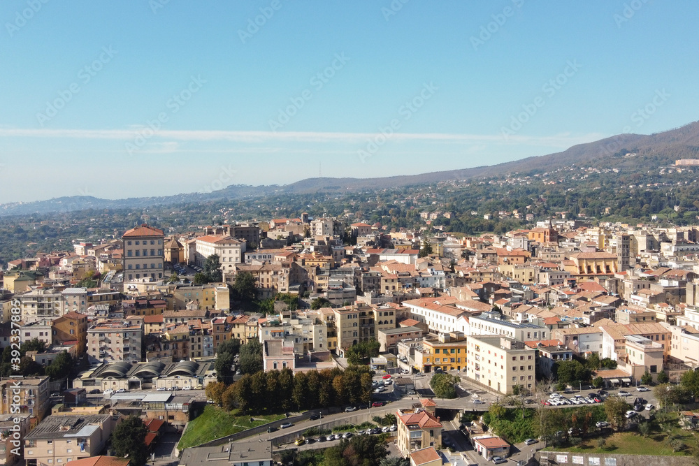 Immagine aerea del centro storico di Velletri.