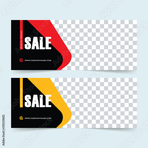 Sale banner template. Black Friday Sale label. Vector ad illustration. Promotional marketing discount event. Design element for sale banners, posters, cards