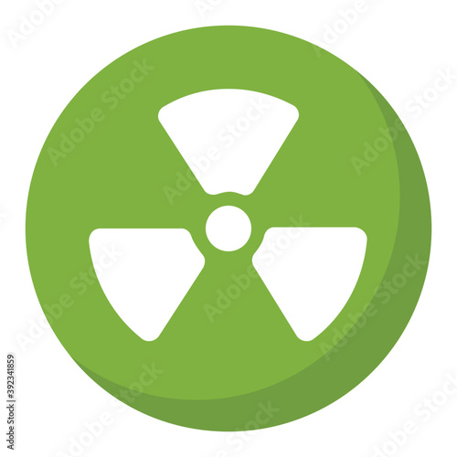 
Flat icon design of radioactive symbol
