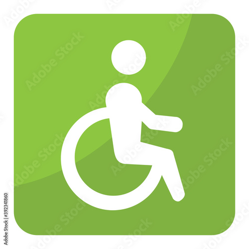 
The international wheelchair symbol 

