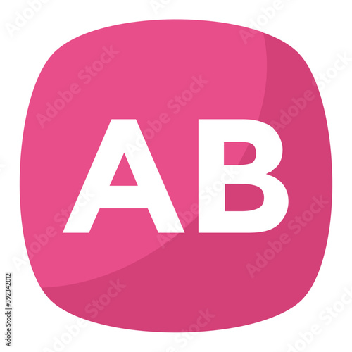 
Squared ab blood type emoji 
