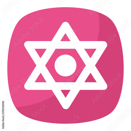 
A religious symbol star shield of david
