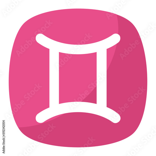 
Third astrological sign, gemini zodiac symbol
