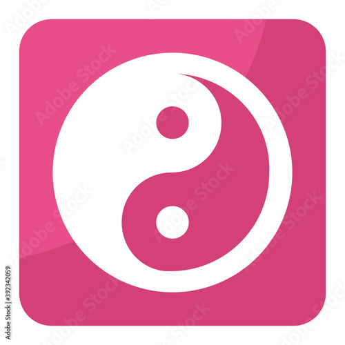 
Chinese philosophy of contrary forces being complementary Yin and Yang symbol  

