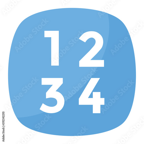  Numerical digits symbol of numbers input 
