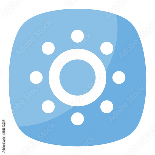 
Screen brightness option button sign
