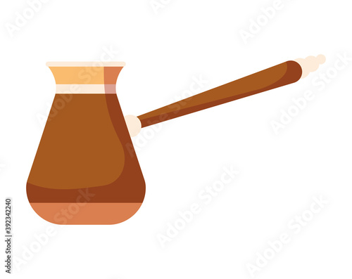 turkish cezve icon on white background