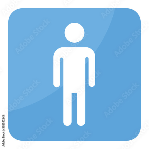 
Flat icon design of men’s room
