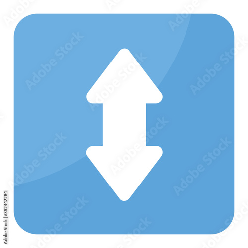 Arrow denoting direction  showing the direction
