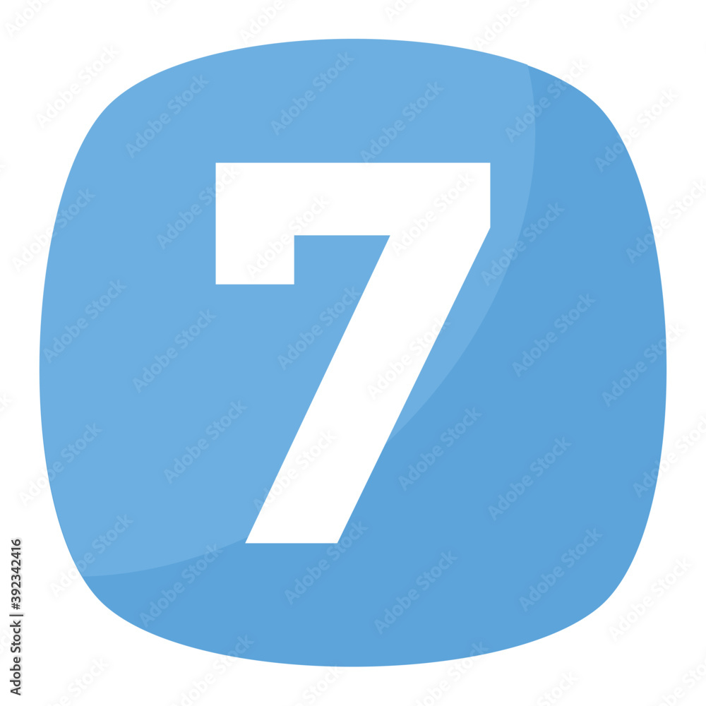 The numerical digit number 7
The numerical digit number 7