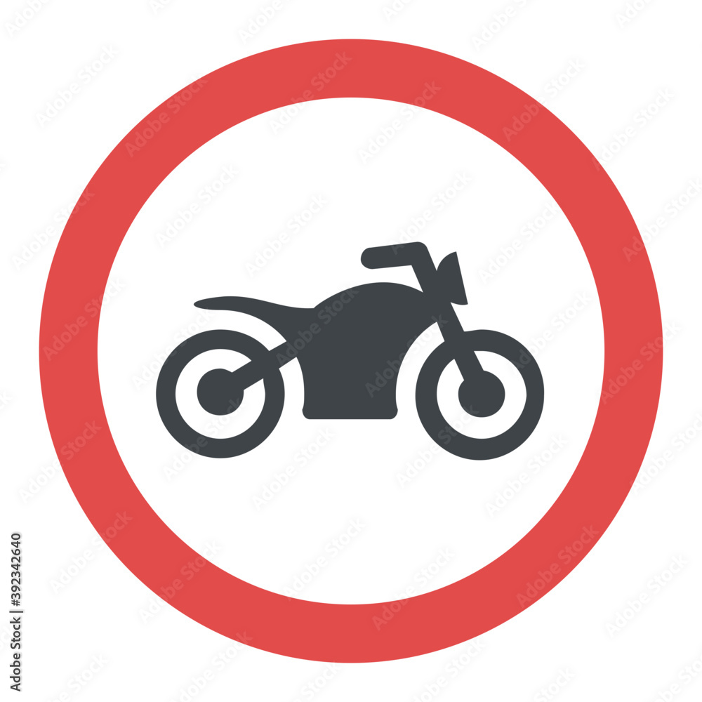 Circular traffic signage of no motorcycle
Circular traffic signage of no motorcycle