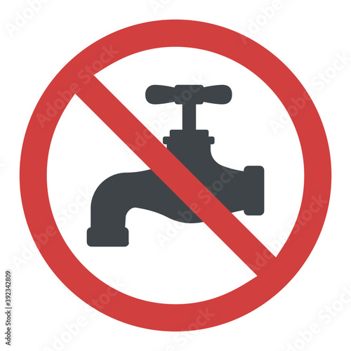 
Non-drinking water sign 
