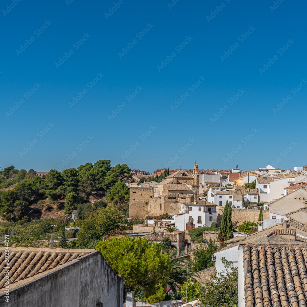 Aerial view of Ubeda city with the roof of the houses, Spain