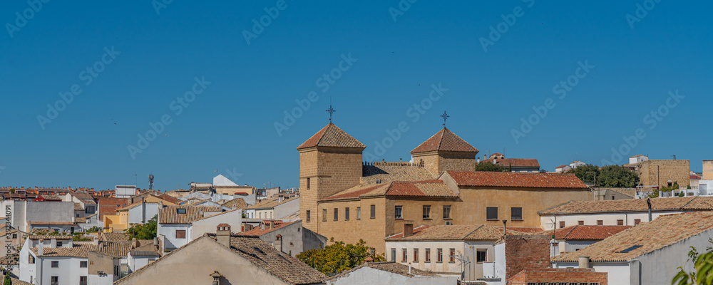 Aerial view of Ubeda city with the roof of the houses, Spain