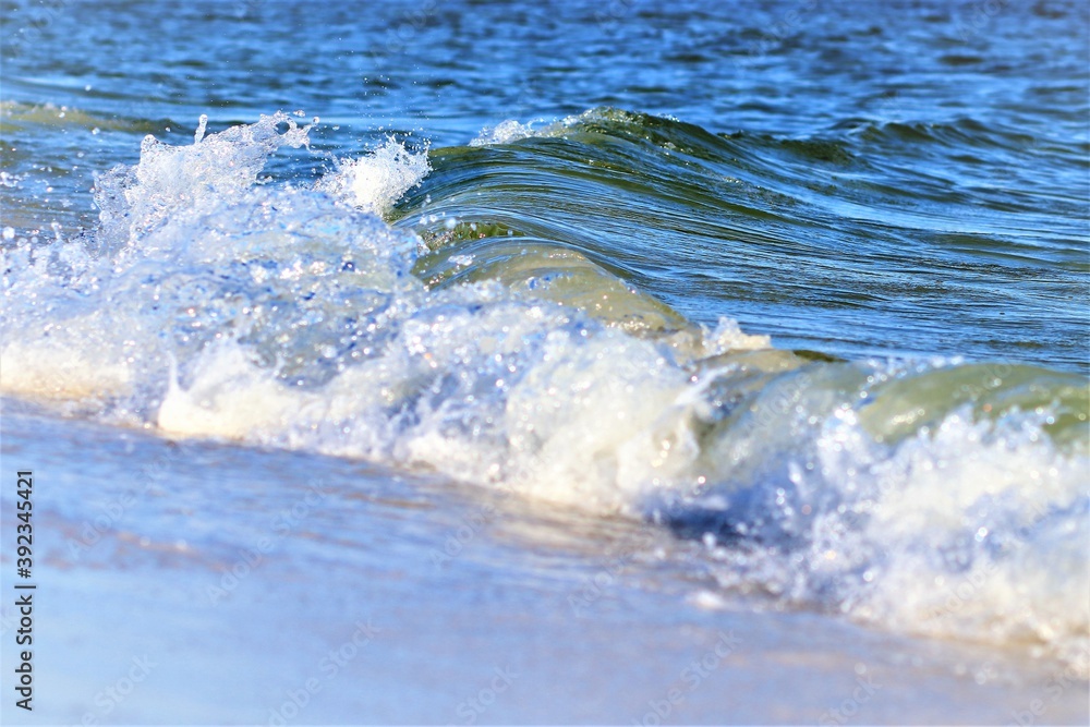 Obraz premium Wave on the ocean, close up