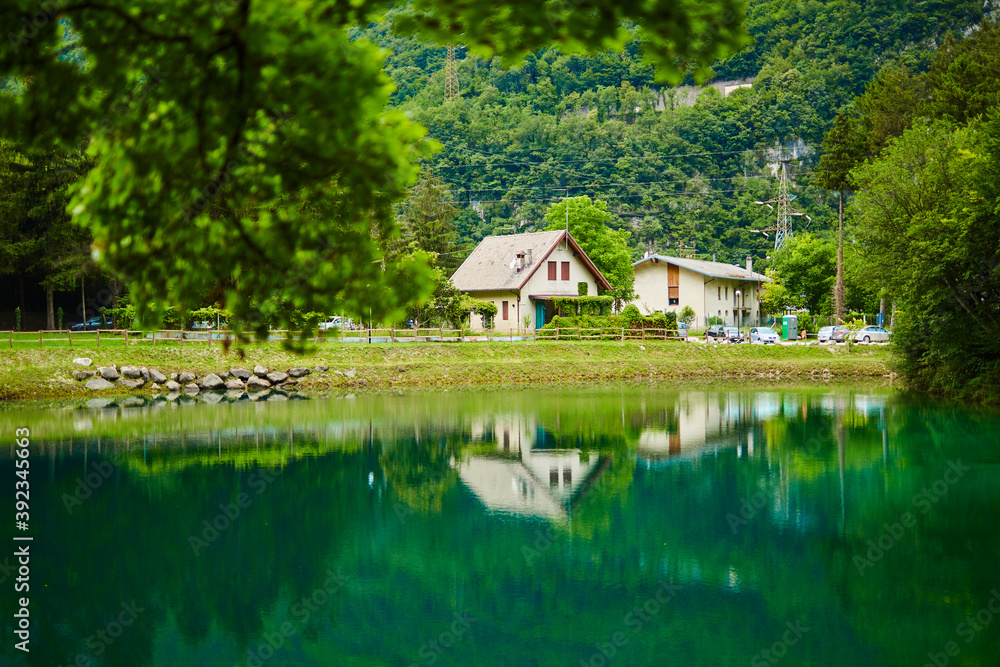 Obraz premium house on the river