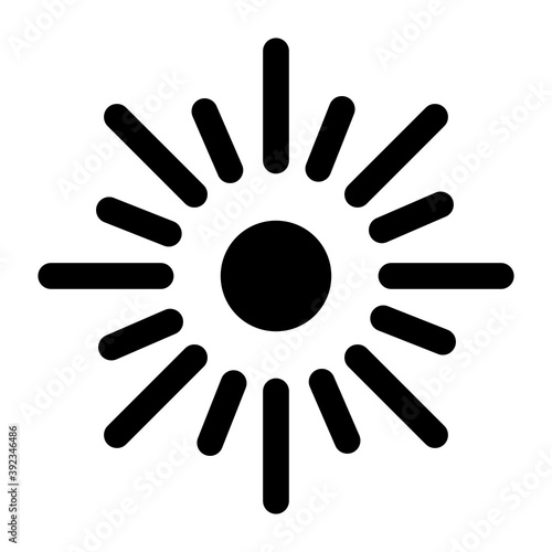 mexican sun icon on white background