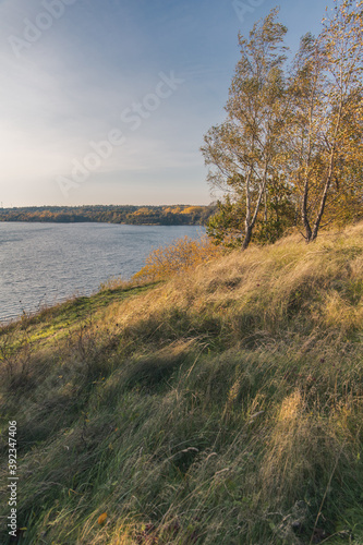 beautiful autumn landscape picturesque lakeside