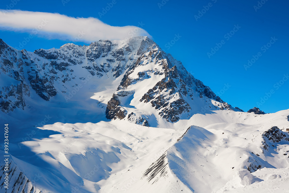 winter mountain landscape, Sulden Italy