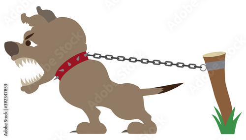 Flat Vector Guard Dog