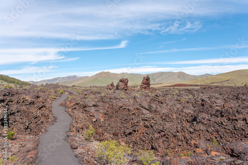 A scenic view at the Craters of the Moon National Monument and Preserve located in Idaho.