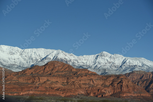 Utah- Colorful Winter Contrasts in the Landscape of Desert Mountains