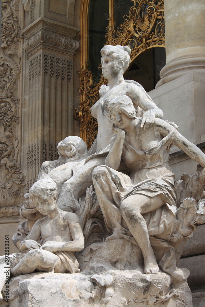 Renaissance statue in the Petit Palais in Paris, France