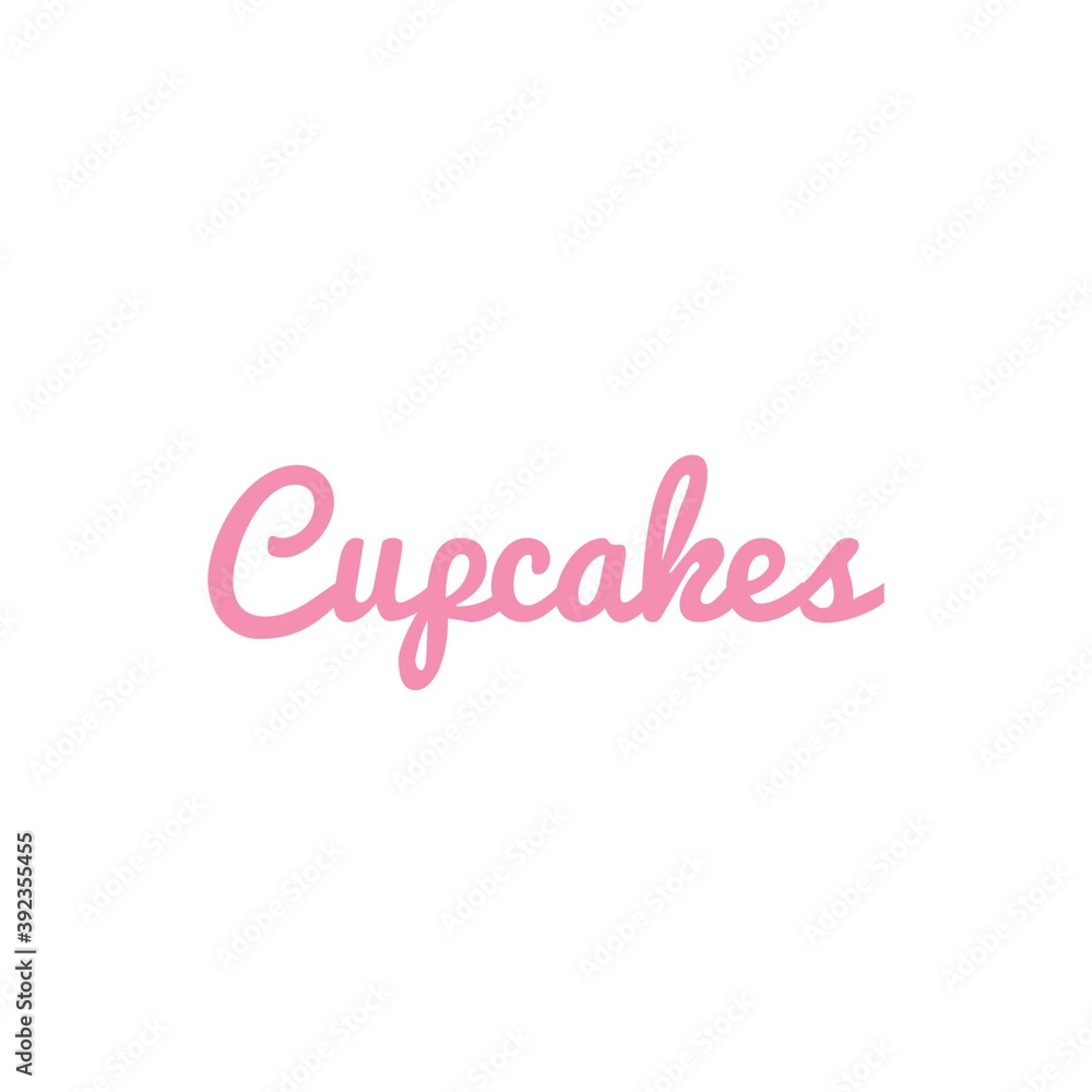 ''Cupcakes'' Lettering Illustration for Food Product Design/Graphic Design