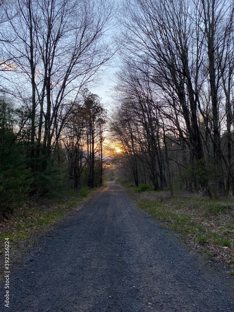 Obraz premium Sunset on the trails