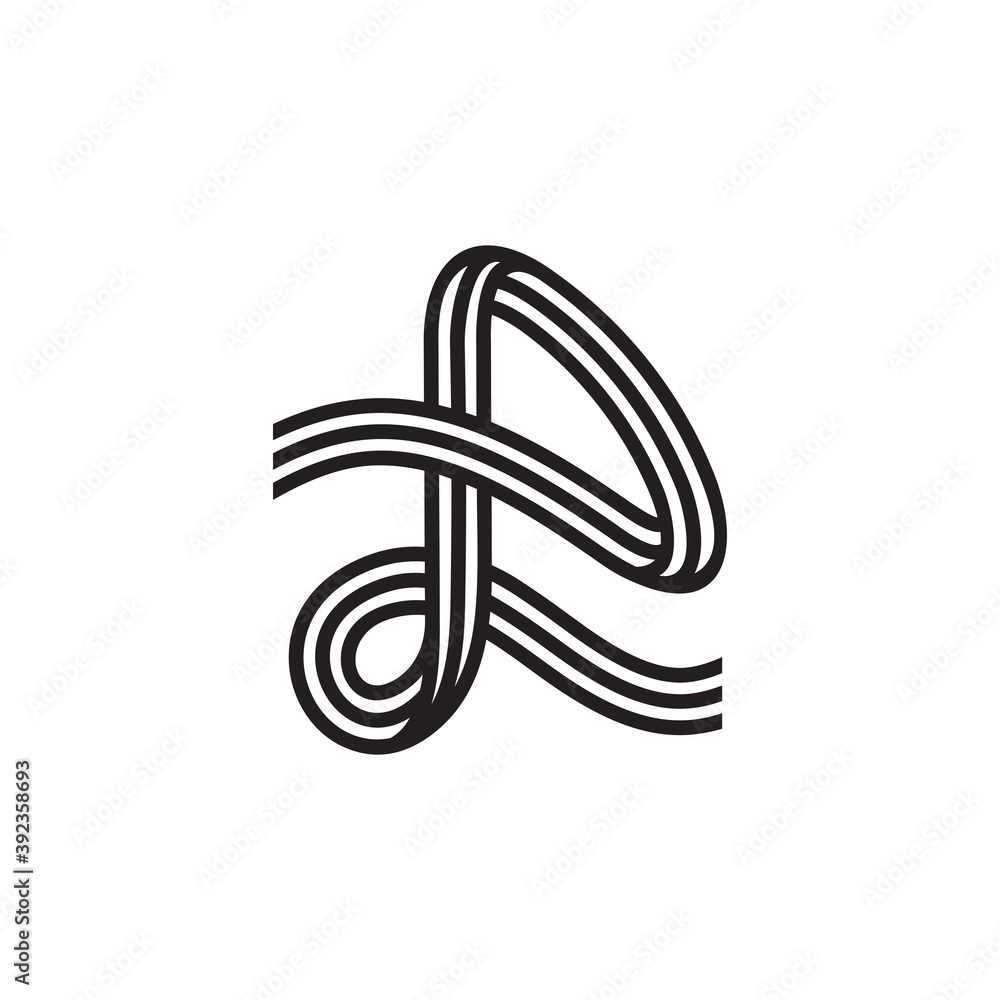 Music wave logo, outline logo style in black color Music wave logo, outline logo style in black color