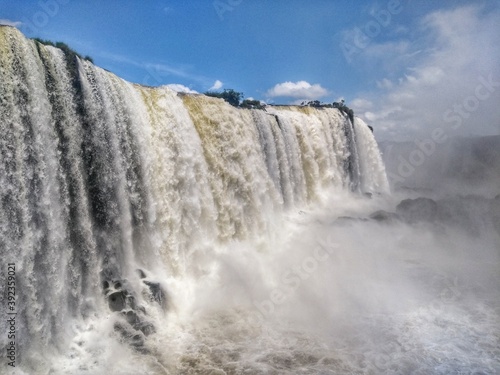 Cataratas do Igua  u  Iguazu Falls  - Foz do Igua  u  Paran    Brasil Igua  u Falls are waterfalls of the Iguazu River on the border of Argentina and Brazil.They make up the largest waterfall in the world