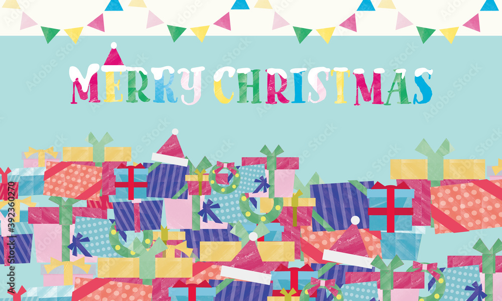 christmas greeting card with  gifts and place for your text
